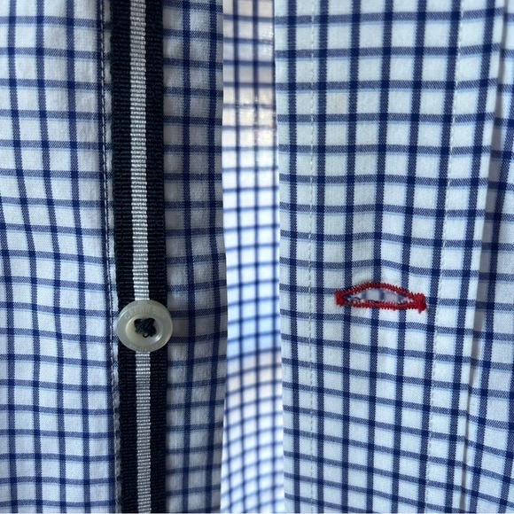 Cremieux 38 Classic Button Shirt Men's Blue White Plaid Long Sleeve Size M - Picture 5 of 9